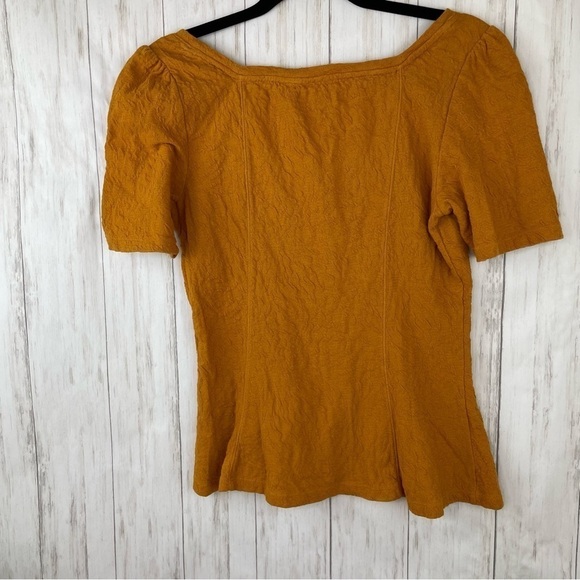 Anthropologie Ett Twa golden yellow top medium - Picture 4 of 5